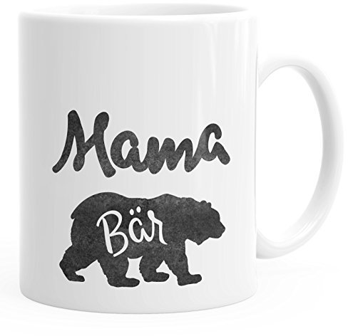 MoonWorks Kaffee-Tasse Mama Bär weiß Unisize