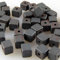 40 St. Hämatit Perlen Würfel 4mm matt Bastelperlen metallgrau zum Auffädeln -735