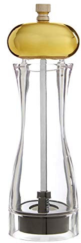 Premier Housewares Salt and Pepper Grinder, Ceramic, Metal - Gold, Small