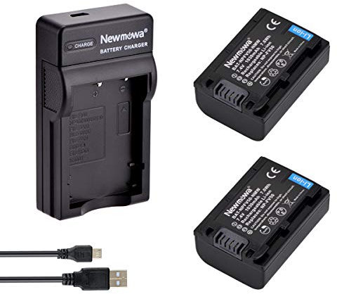 Newmowa NP-FV50 Replacement Battery (2-Pack) and Portable USB Charger kit for NP-FV50 and PJ430V, PJ540, PJ580V, PJ650V, PJ710V, PJ760V, PJ790V, PJ810, TD20V, TD30V, XR150, XR155