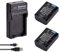 Newmowa NP-FV50 Replacement Battery (2-Pack) and Portable USB Charger kit for NP-FV50 and PJ430V, PJ540, PJ580V, PJ650V, PJ710V, PJ760V, PJ790V, PJ810, TD20V, TD30V, XR150, XR155