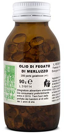 Olio di Fegato di MERLUZZO 200 Perle Gelatinose Made In Italy