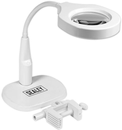 Sealey WL53/8D Dimmable Dual Mounting Magnifying Work LED Light, 230V, 45 SMD