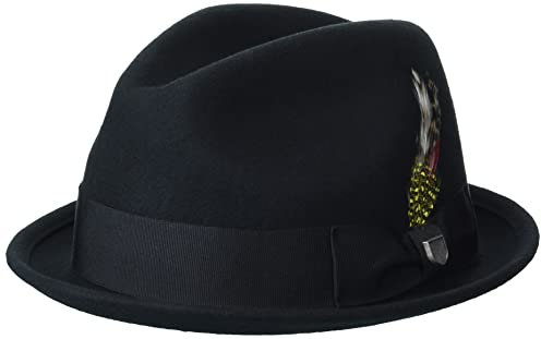 Brixton Unisex Gain Fedora, Schwarz, M EU