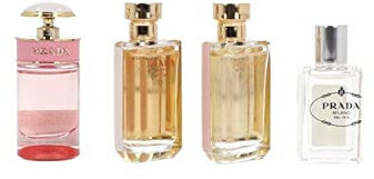 Shaneel Enterprises Limitiertes Prada Mini-Geschenkset, Candy-Florale Eau de Toilette, 7 ml + La Femme Eau Eau Edt 9 ml + Les Infusions De Iris-Edp 8 ml