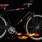 Wandtattoo Loft Aufkleber für Fahrrad, Auto, E-Scooter und weitere, 21 Stück, Feurige Wolfsflammen Motiv, Dekosticker, Aufkleber Dekoration, Sticker für Dekoration, Fahrraddekoration, Fahrradaufkleber