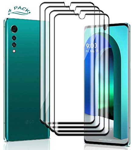HHUAN - 4 Pack Gehärtetes Glas für LG Velvet 5G, 9H Härtegrad Anti Kratzen Tempered Glass Folie Display schutzfolie Film für LG Velvet 5G (6.8)