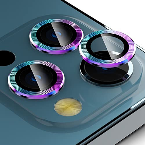 imluckies Pellicola Fotocamera Protettiva per iPhone 12 Pro Max, 9H Premium in Vetro Temperato in lega di Alluminio per Obiettivo in lega di Alluminio Lente Pellicola, Anti-Graffio, Colorata