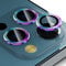 [3 Pack] imluckies Colorful Camera Lens Protector for iPhone 12 Pro Max Premium Tempered Glass Film Aluminum Alloy Lens Ring Cover, Dazzling Rainbow