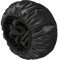 YIZIJIZI Terry Lined Shower Cap,Triple Layer Large Cap for Women,Shower Cap Reusable Waterproof,Long Thick Hair(Black)