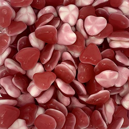 Red & White Jelly Hearts 2kg Share Bag by The Gourmet Sweet Company