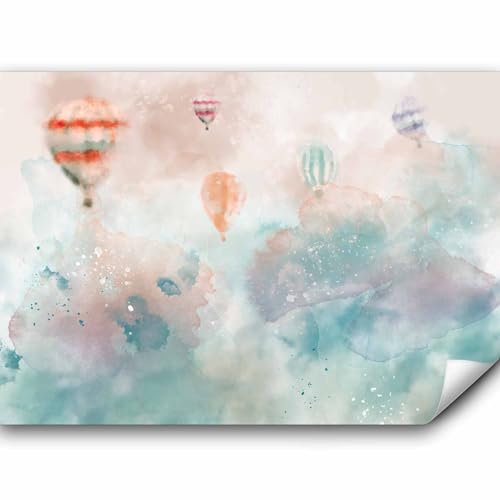 murando - Vlies Fototapete Abstrakt 400x280 cm Vlies Tapeten Wandtapete XXL Moderne Wanddeko Design Wand Dekoration Wohnzimmer Schlafzimmer bunt Himmel Kinderzimmer Ballon Wolken