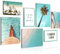 Novart Wandbilder Karibik - KOMPLETT AUFHÄNGFERTIG - Strand Meer Palmen Wohnzimmer Schlafzimmer - 7 Moderne Mood-Bilder - N019571a
