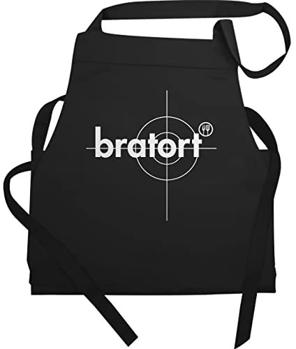 Shirtracer Schürze - Grillschürze - Erwachsene - Bratort Grill Geschenk I Grillmeister I Grill Fans - 60x87 - Schwarz - geschenke für hobbyköche kochschürze herren grillen mit aufdruck bäckerschürzen