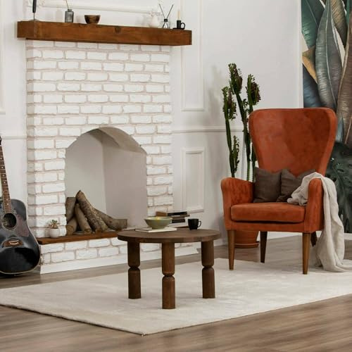 Dmora Couchtisch Pallas 60x60x40h cm Braun Runde Form