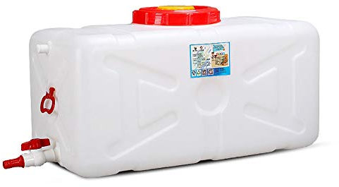 Wassertank Wasserspeicher Wasserspeicher Eimer Außen Kunststoff-Wassertank mit Wasserhahn Tragbarer Wasserfass Weinfass Industrie chemischen Barrel Großer Kapazität Wasserfass Horizontal Quadrat Wasse