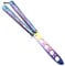 FZLANQ 1 PCS Practice Butterfly Knife Colorful Butterfly Trainer Comb Metal Practice Tool for Beginner Practicing Flipping Tricks