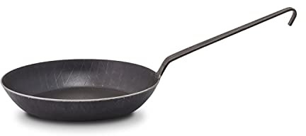 Meisterkoch Premium Bratpfanne 24 cm Ø, Made in Germany, für Küche und Herd | Profi-Pfanne aus Schmiedeeisen induktionsgeeignet, zum Kochen auf Herd, Grill, offenem Feuer und im Ofen geeignet
