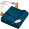 Beurer HD75 Electric Blanket with 6 Temperature Settings, Soft Heated Throw for Cosy Sofa Nights, Automatic Switch-Off & Safety System, Machine-Washable, Ocean, 180 x 130 cm, 100 watts