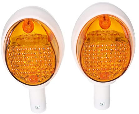 2X Blinker Blinkleuchte Weiss für Simson Schwalbe Star Habicht KR51 SR4 MZ ES TS ETS