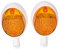 2X Blinker Blinkleuchte Weiss für Simson Schwalbe Star Habicht KR51 SR4 MZ ES TS ETS