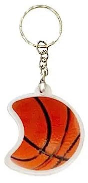 irpot 10 X Portachiavi Bomboniera regalini fine festa compleanno nascita battesimo comunione Personaggio a scelta gadget economici divertenti (Palla da Basket)