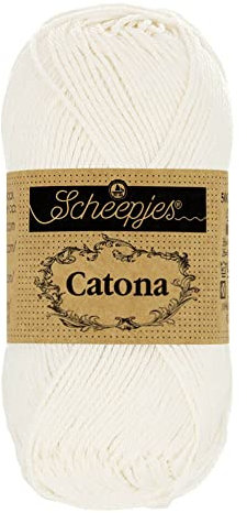 Scheepjes - Scheepjes Catona 105 Bridal White Yarn - 10x50g
