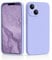 CALOOP Slim-Fit for iPhone 13,Sturdy Shockproof Hard Frame Cover with Anti-Scratch Microfiber Lining,Skin Soft Liquid Silicone,Full Protection for Screen and Camera Lens(Light Purple)