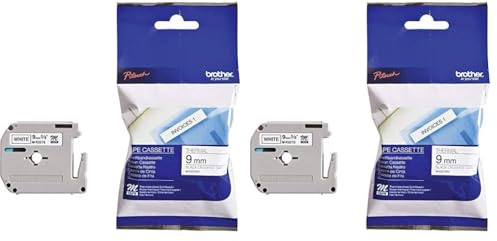 Brother MK221SBZ original M-Schriftband (kompatibel mit: PT-85,PT-75,PT-BB4,PT-55,PT-65,PT-80,PT-90 und PT-M95) schwarz auf weiß (Packung mit 2)