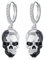 Totenkopf Ohrringe Silber 925 Totenkopf Creolen Ohrringe Halloween Schmuck Totenkopf Geschenke für Unisex Damen Herren Mädchen Teenager