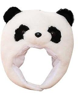 ISAKEN Panda Hüte Lustiger Plüsch Hut Halloween Tiermütze Partyhüte Urlaub Cosplay Mütze Kopfbedeckung für Kinder Erwachsene Dress Up Party Kostüm Zubehör Party Kostüm Halloween Weihnachten
