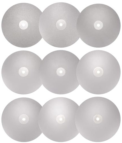 sourcing map Diamond Flat Lap Disc Set 6 x 1/2 Arbor 120/240/600/1000/1200/1500/2000/2500/3000 Grit Abrasive Wheel Lapping for Grinding Sanding Ceramics, Glass, Stones