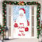 REGAPOG Weihnachten Tür Abdeckung Dekoration Weihnachtsmann Grinch Elfen Hängen Banner Weihnachten Tür Hängen Banner Hintergrund für Weihnachten Wand Deko (91cm x 203cm, F)