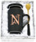 Joymaking Tasse personnalisée avec lettres de l'alphabet - Tasse à café avec motif floral - Nom initiale - Cadeaux personnels - Tasse à café pour femme et petite amie - N - 400 ml noir