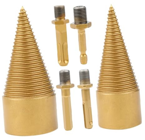 Kegelbohrer Holzspalter Bohrer Satz mit Titanium Beschichtung Gold