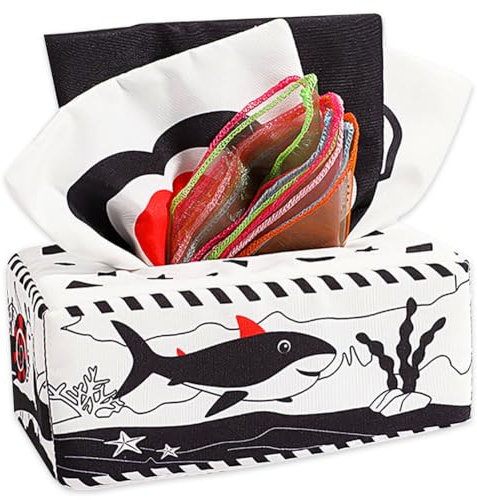 OZXVXZO Tücherbox Baby Taschentuchbox Spielzeug Baby Spielzeug 6 Monate Baby Montessori Spielzeug Sensorisches Spielzeug Interaktive Sensorisches Kleinkind Tücherbox Für 6 9 12 Monate Baby Geschenke