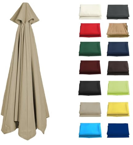 GZDXBF Telo Di Ricambio Per Ombrellone A 6/8 Costole, Tettoia Di Ricambio Per Ombrello 200/270/300cm Copertura Di Ricambio Per Ombrellone Da Giardino(Color:Top color,Size:8 ribs-3m(9.8ft))