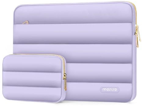 MOSISO 15-15,6 Pollici Custodia Laptop,16 Pollici Borse PC Compatibile con MacBook Pro 16,HP Dell ASUS Acer Toshiba Lenovo Quaderno Computer,Poliestere Orizzontale Borsa con Small Case,Viola