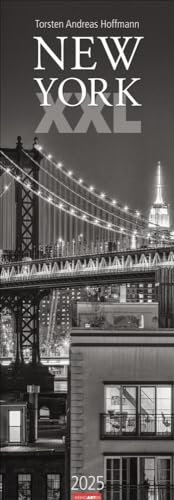 New York XXL - Kalender 2025 - Fotokalender im Vertikalformat - Weingarten-Verlag - Torsten Andreas Hoffmann - Wandkalender in schwarz-weiß mit New-York Aufnahmen - 34 cm x 98 cm
