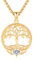Eusense Pendentif arbre de vie en argent 925 avec pierre de naissance Collier arbre de vie Bijoux Cadeau pour femmes filles