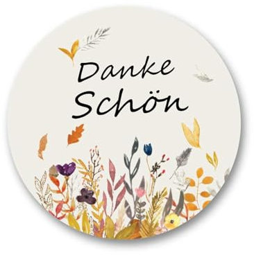 TJUSPIRIT 500 Stk Danke Aufkleber Thank You Sticker 3.8cm Rund Aufkleber Danke Etiketten Selbstklebend im Blumenstil für Geschenkverpackungen Umschlägen DIY Karten Handarbeit