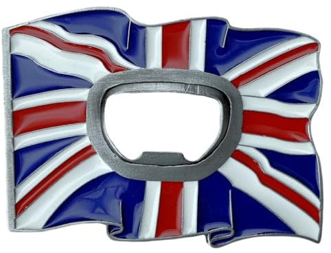 DRAGON DESIGNS TANSIDE LTD. Union Jack Patriotic England Bottle Opener Belt Buckle in Presentation Box