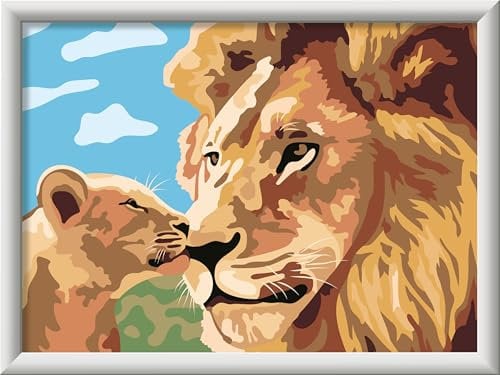Ravensburger CreArt Peinture par numéros pour Enfants - Lion avec bébé