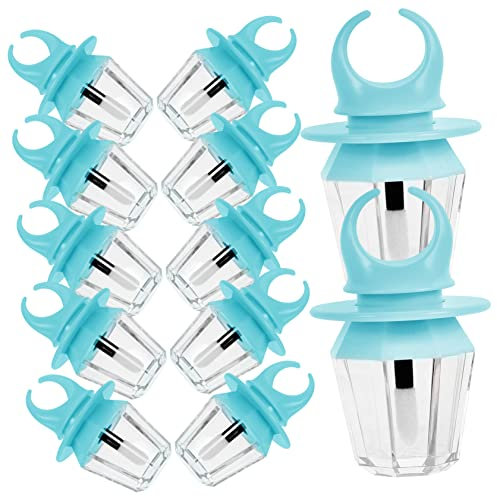 CANIGHT 12pièces Tubes De Lip Gloss Forme De Anneau Contenants Vides Pour à Lèvres Et Gloss Couleur Bleue Pratiques Pour Femmes Et Filles