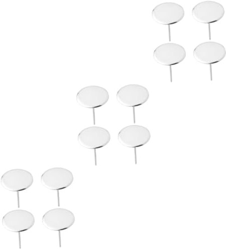 PHENOFICE 12pcs Cake Flower Nails Stainless Steel Heating Cores Icing Flower Nail Stand for DIY Cake Decorating