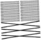 OSALADI 20 Pièces Lame De Scie à Chantourner Scie Sauteuse Lames De Scie à Chantourner Pour Métaux Lames De Scie à Chantourner à Dents Scie à Bout Acier Au Carbone Sk5 Black