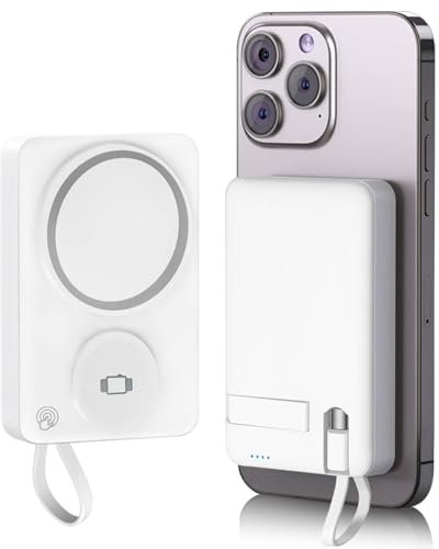Doble Uso de Carga de succión magnética, teléfono móvil y Reloj Inteligente, Incluye Soporte y Puerto USB-C,Compatible con iPhone/16/15/14/13/12/Apple Watch 8/7 Ultra AirPods 4/3 Pro, etc.