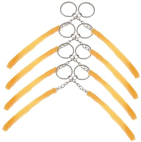 OATIPHO 8stücke Schlüsselanhänger Mit Gebratenen Pommes Imitat Simulation Lebensmittel Anhänger Für Taschen Rucksäcke Schlüsselbänder