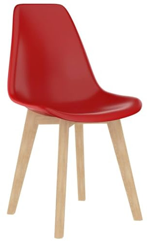 HEFZGDB Esszimmerstühle 6 STK. Rot Kunststoff Gartenstühle Schminktisch Stuhl Sitzhocker Küchenstühle Modern für Balkon Wohnstube Speisesaal Küche