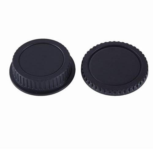 Kamera-Gehäusekappen und Objektivdeckel, 60 mm, Objektivschutz, Ersatz, staubdicht, für 600D/550D/50D/7D Kamera, Schwarz